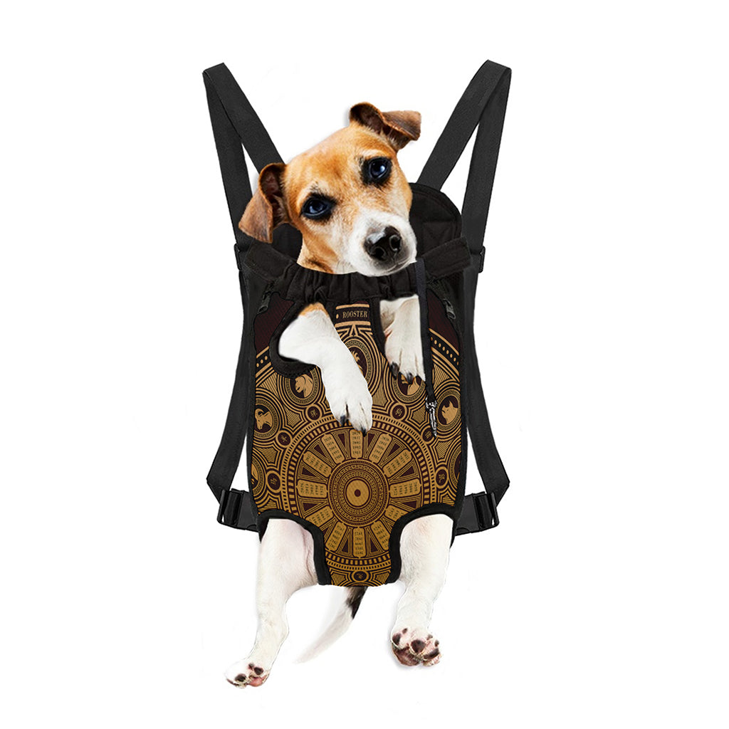 Chinese Zodiac Calendar Signs Print Pet Carrier Backpack