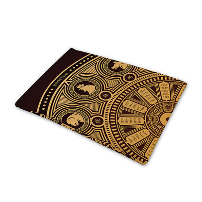 Chinese Zodiac Calendar Signs Print Pet Cooling Mat Cover