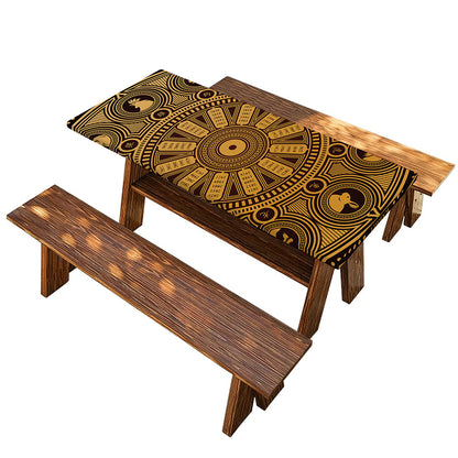 Chinese Zodiac Calendar Signs Print Picnic Table Cover