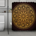 Chinese Zodiac Calendar Signs Print Polyester Shower Curtain