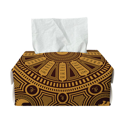 Chinese Zodiac Calendar Signs Print Rectangle Tissue Box Cover