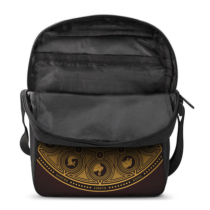 Chinese Zodiac Calendar Signs Print Rectangular Crossbody Bag