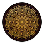 Chinese Zodiac Calendar Signs Print Round Floor Mat