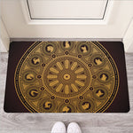 Chinese Zodiac Calendar Signs Print Rubber Doormat