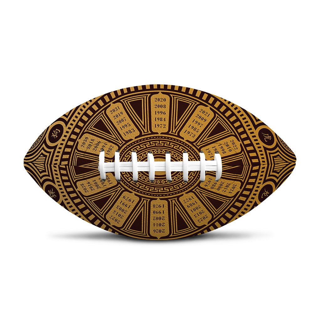 Chinese Zodiac Calendar Signs Print Rugby Ball
