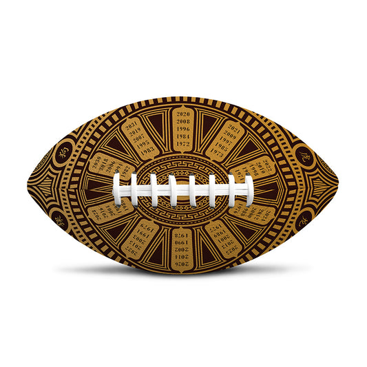 Chinese Zodiac Calendar Signs Print Rugby Ball