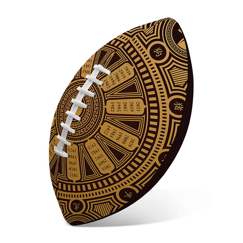Chinese Zodiac Calendar Signs Print Rugby Ball