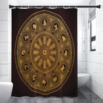 Chinese Zodiac Calendar Signs Print Shower Curtain
