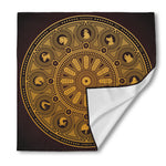Chinese Zodiac Calendar Signs Print Silk Bandana