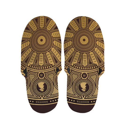 Chinese Zodiac Calendar Signs Print Slippers