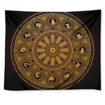 Chinese Zodiac Calendar Signs Print Tapestry
