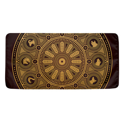 Chinese Zodiac Calendar Signs Print Towel