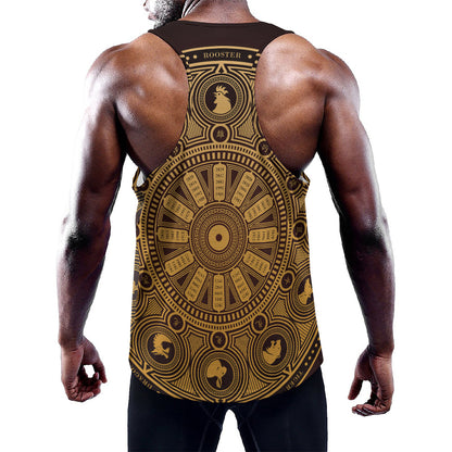 Chinese Zodiac Calendar Signs Print Training Tank Top