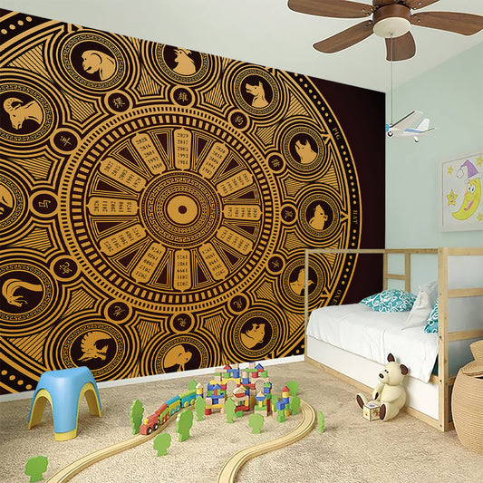Chinese Zodiac Calendar Signs Print Wall Sticker