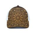 Chinese Zodiac Calendar Signs Print White Mesh Trucker Hat