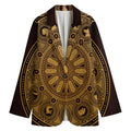 Chinese Zodiac Calendar Signs Print Women's Cotton Blazer