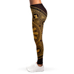 Chinese Zodiac Calendar Signs Print Women's Leggings