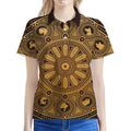 Chinese Zodiac Calendar Signs Print Women's Polo Shirt