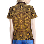 Chinese Zodiac Calendar Signs Print Women's Polo Shirt