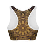 Chinese Zodiac Calendar Signs Print Women's Sports Bra