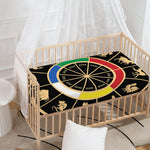 Chinese Zodiac Calendar Wheel Print Baby Crib Sheet
