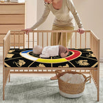 Chinese Zodiac Calendar Wheel Print Baby Crib Sheet