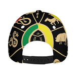 Chinese Zodiac Calendar Wheel Print Baseball Cap