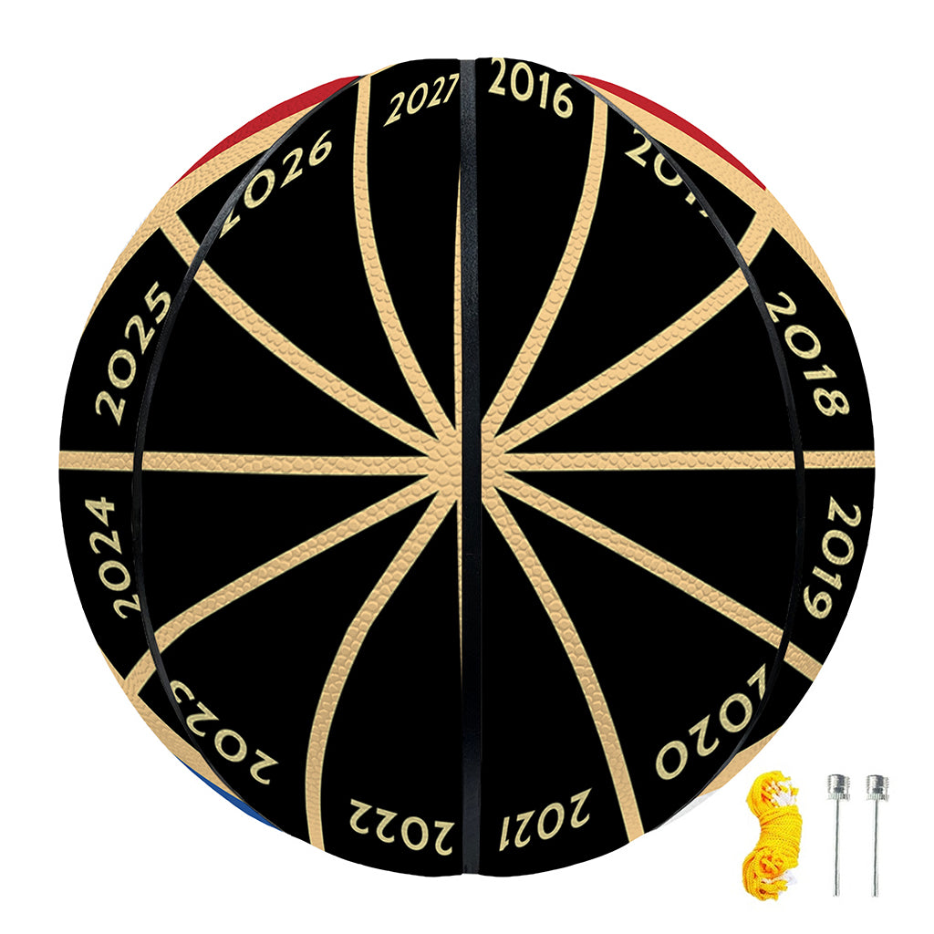 Chinese Zodiac Calendar Wheel Print Basketball