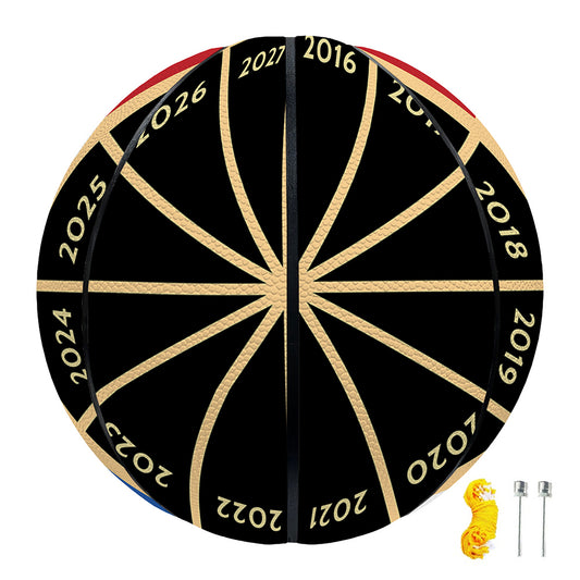 Chinese Zodiac Calendar Wheel Print Basketball