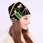 Chinese Zodiac Calendar Wheel Print Beanie