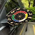 Chinese Zodiac Calendar Wheel Print Car Side Mirror Covers