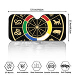 Chinese Zodiac Calendar Wheel Print Car Windshield Sun Shade