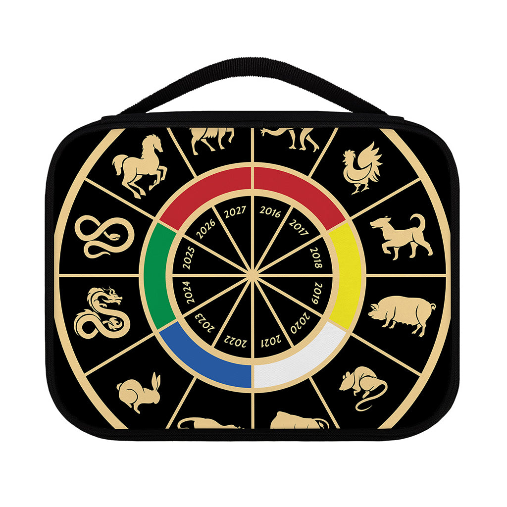 Chinese Zodiac Calendar Wheel Print Classic Bible Case