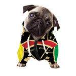 Chinese Zodiac Calendar Wheel Print Dog Zip Up Hoodie