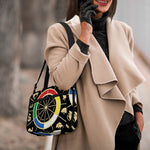 Chinese Zodiac Calendar Wheel Print Double Strap Bible Bag