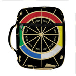 Chinese Zodiac Calendar Wheel Print Front Pocket Bible Bag