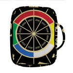Chinese Zodiac Calendar Wheel Print Front Pocket Bible Bag