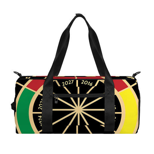 Chinese Zodiac Calendar Wheel Print Gym Bag