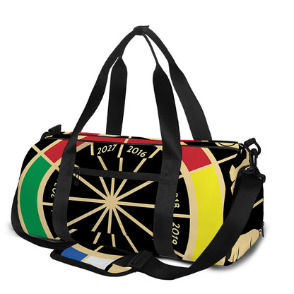 Chinese Zodiac Calendar Wheel Print Gym Bag
