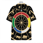 Chinese Zodiac Calendar Wheel Print Hawaiian Shirt