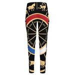 Chinese Zodiac Calendar Wheel Print High-Waisted Pocket Leggings