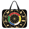 Chinese Zodiac Calendar Wheel Print Laptop Sleeve With Handle
