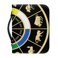 Chinese Zodiac Calendar Wheel Print Leather Bible Cover
