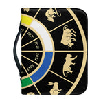 Chinese Zodiac Calendar Wheel Print Leather Bible Cover