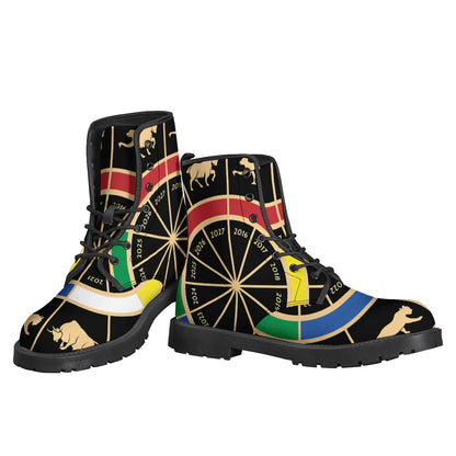 Chinese Zodiac Calendar Wheel Print Backpack