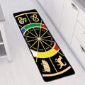 Chinese Zodiac Calendar Wheel Print Long Kitchen Mat