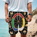 Chinese Zodiac Calendar Wheel Print Men's Cargo Shorts