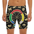 Chinese Zodiac Calendar Wheel Print Men's Long Boxer Briefs