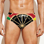 Chinese Zodiac Calendar Wheel Print Men's Swim Briefs