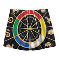 Chinese Zodiac Calendar Wheel Print Mesh Shorts